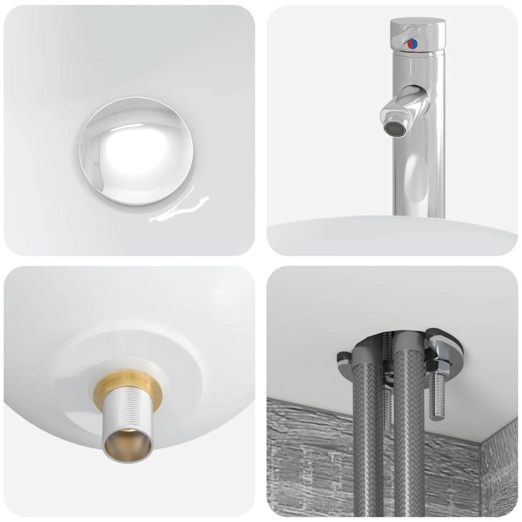 Set di mobili per il bagno 3 pz Sonoma grigio 3406069