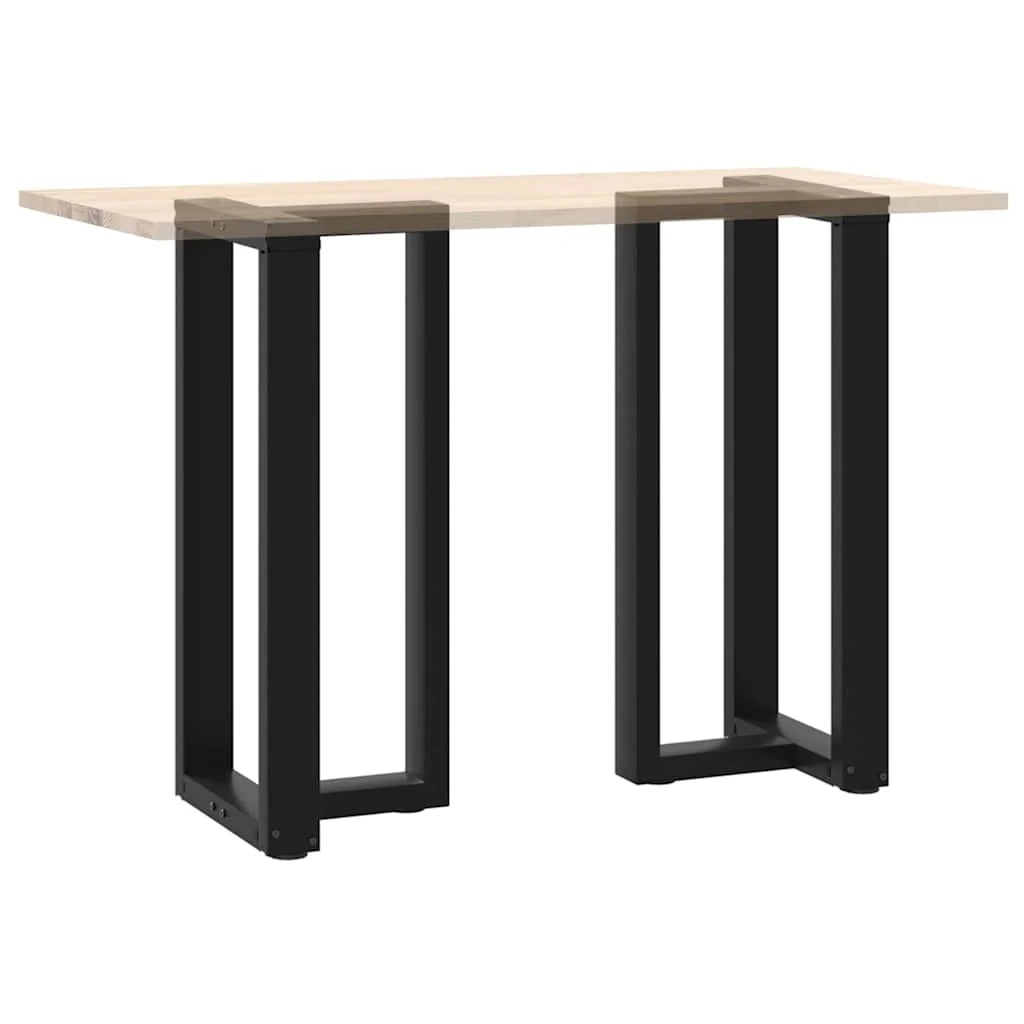 Set di 2 gambe per tavolo da bar a forma di T nere 50 x 35 x 90 cm estetica moderna acciaio verniciato a polvere 02_0057342