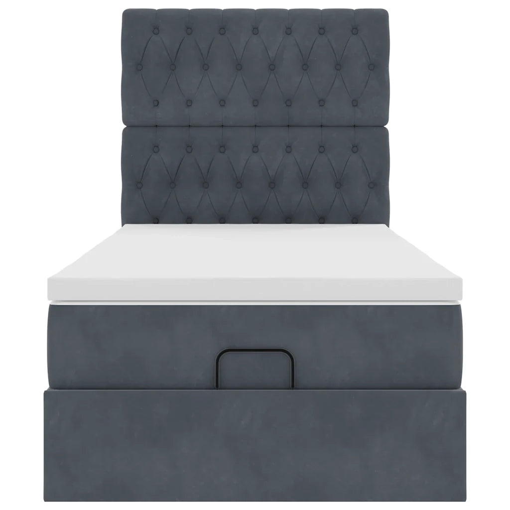 Struttura Letto Pouf con Materassi 100x200 cm Velluto 3314373