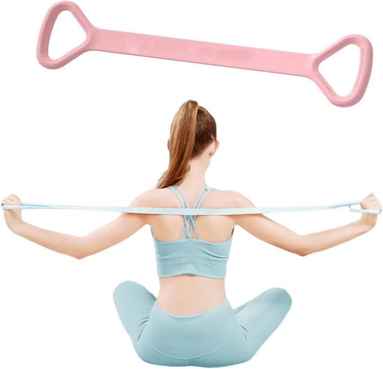 Cintura di resistenza, Spalla, Gonna, Braccio, Corda elastica, Cintura di fitness, Piede, Gamba, Estensore manuale, Yoga e Pilates Stretch Fisioterapia, Esercizio di fitness a casa (Rosso)