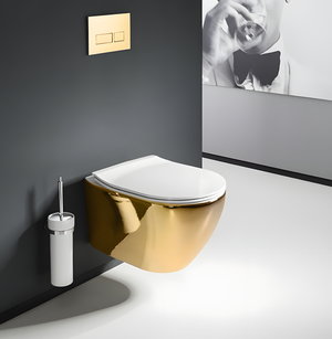 Vaso Wc Sospeso Rea Carlo Mini Tornado Nfq Gold White