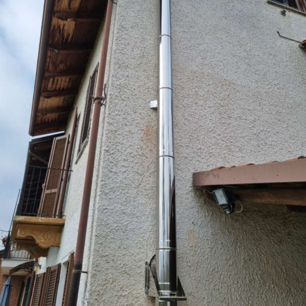 Tubo acciaio inox diametro 250 mm sp. 0,5 mm h. 1000 mm canna fumaria