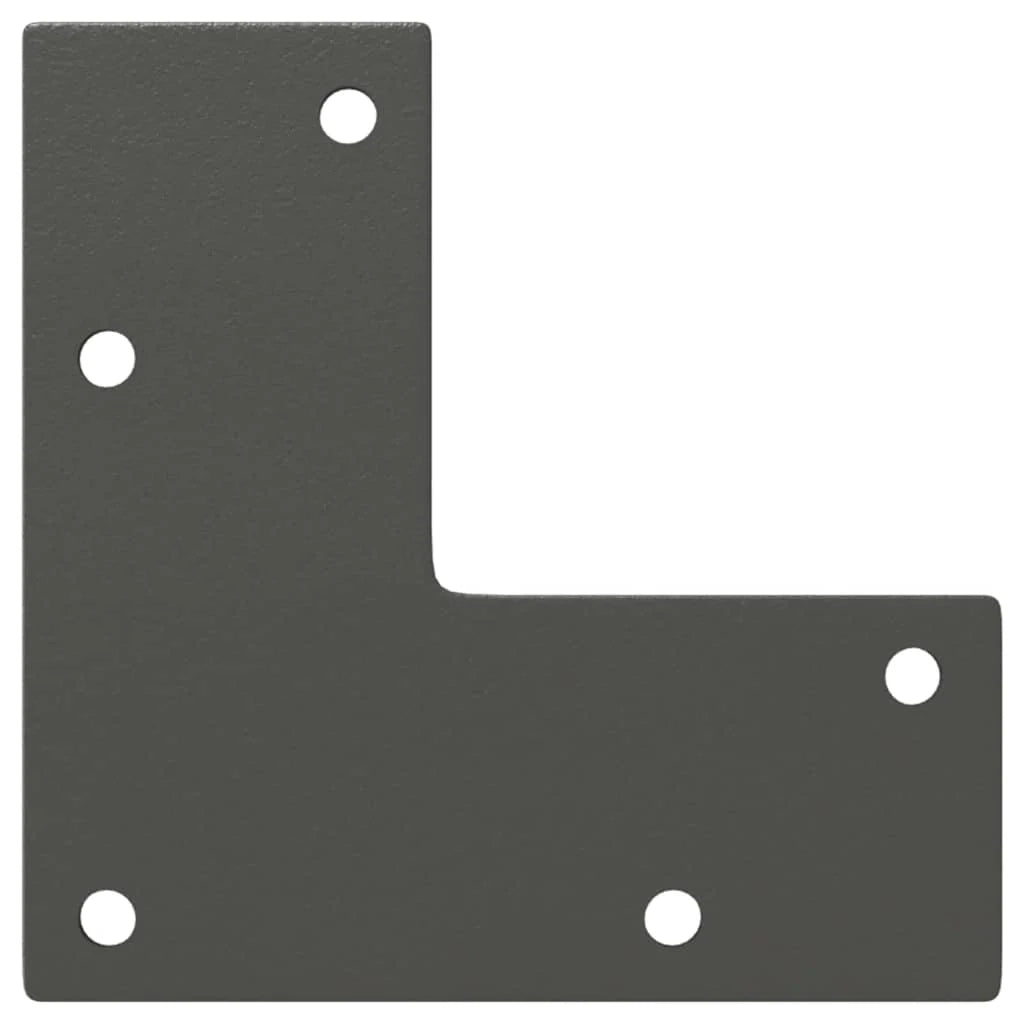 Set di 4 gambe coniche regolabili per tavolino da caffè 42 x 42 cm design moderno acciaio antracite 02_0056811