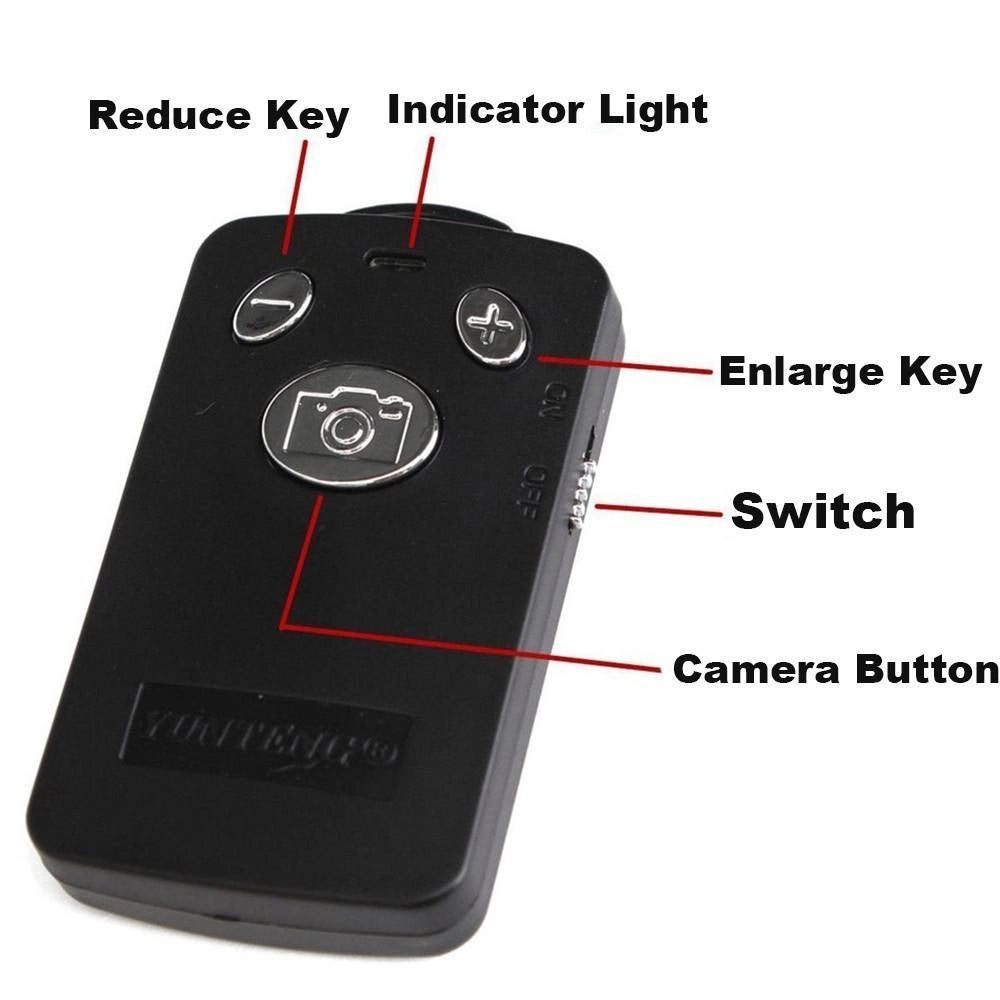 Trade Shop - Asta Per Selfie Bastone Regolabile Telescopico Estensibile Bluetooth Smartphone -