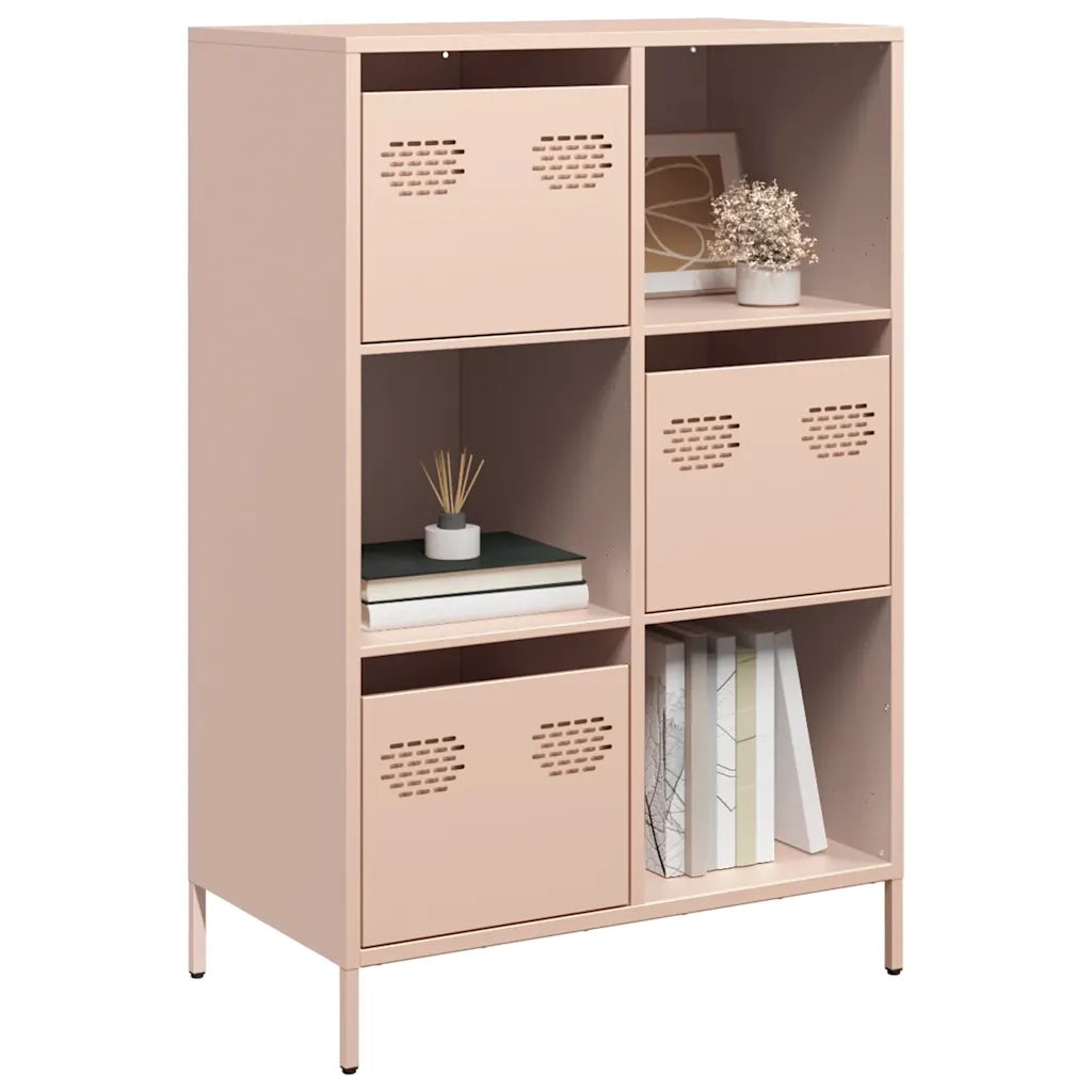 Credenza | Madia | Buffet da pranzo | Armadio da pranzo Rosa 68x39x103,5 cm in Acciaio