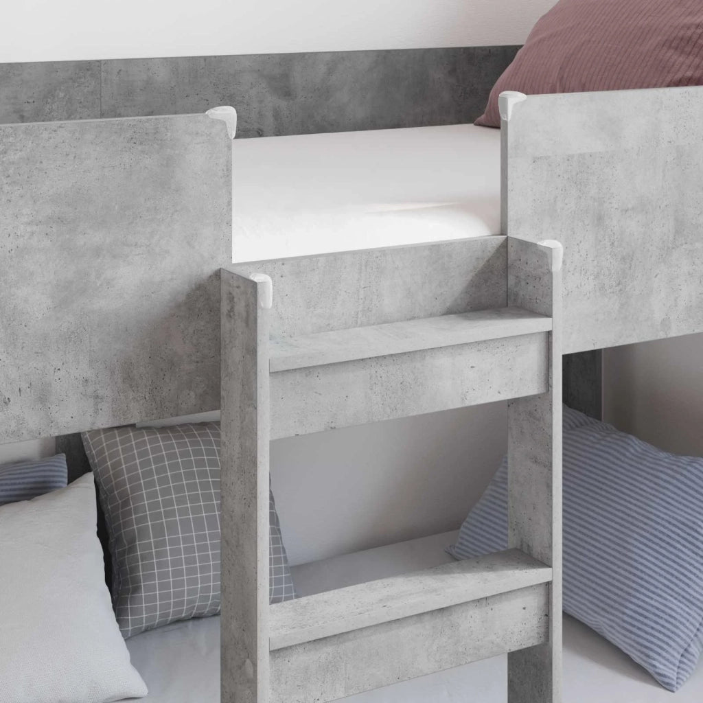 Letto a Castello per Bambini Grigio cemento 90 x 200 cm 3410518