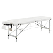 EasyComfort Lettino Massaggi Portatile Pieghevole e Professionale in Alluminio bianco 215x81x61-84cm
