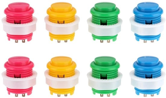 Set di pulsanti per macchine da gioco, 8 pezzi