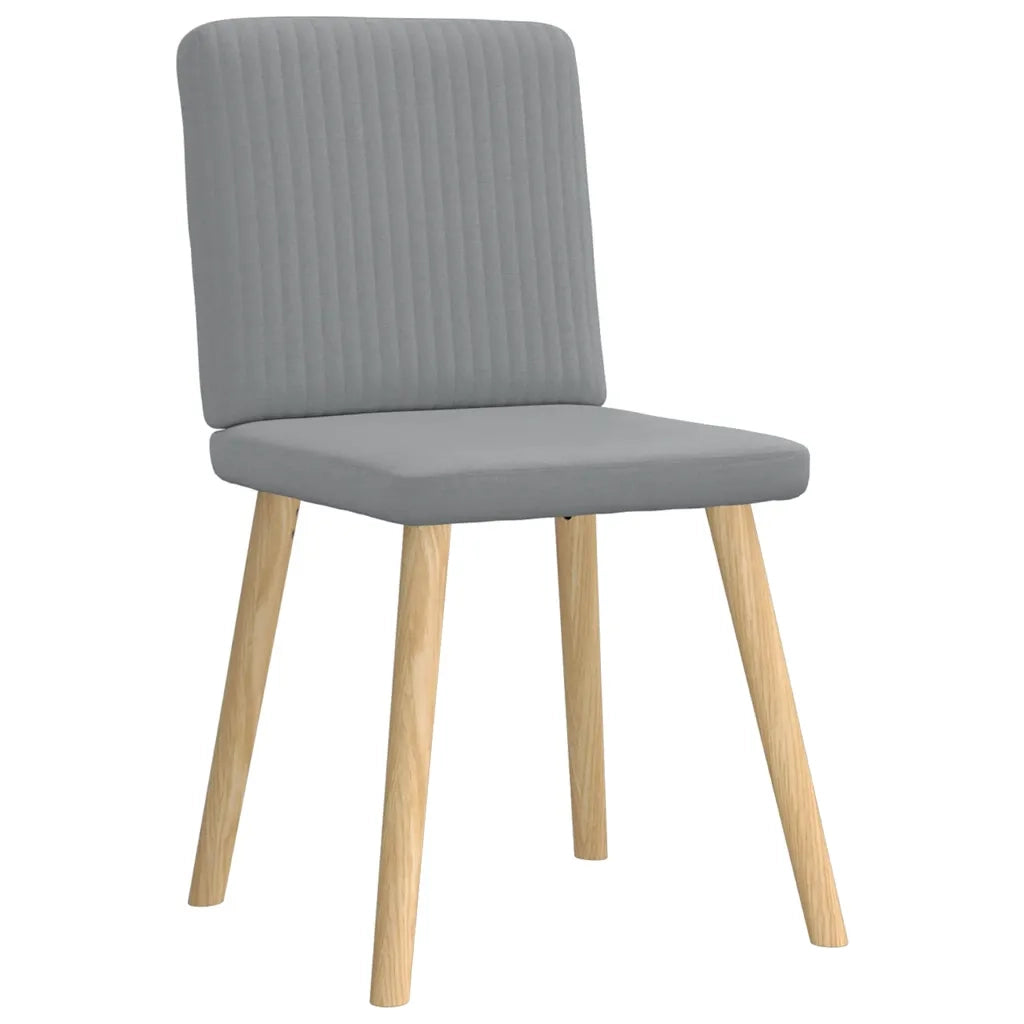 Sedie da Pranzo 4 pz Grigio Chiaro in Tessuto 3315297