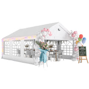Tenda da Giardino ¨C zephmum ¨C 4x6m Bianco Struttura Acciaio