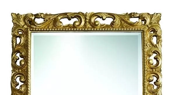 Mobili2g - specchiera in foglia oro rettangolare misure: 74 x 94 x 5