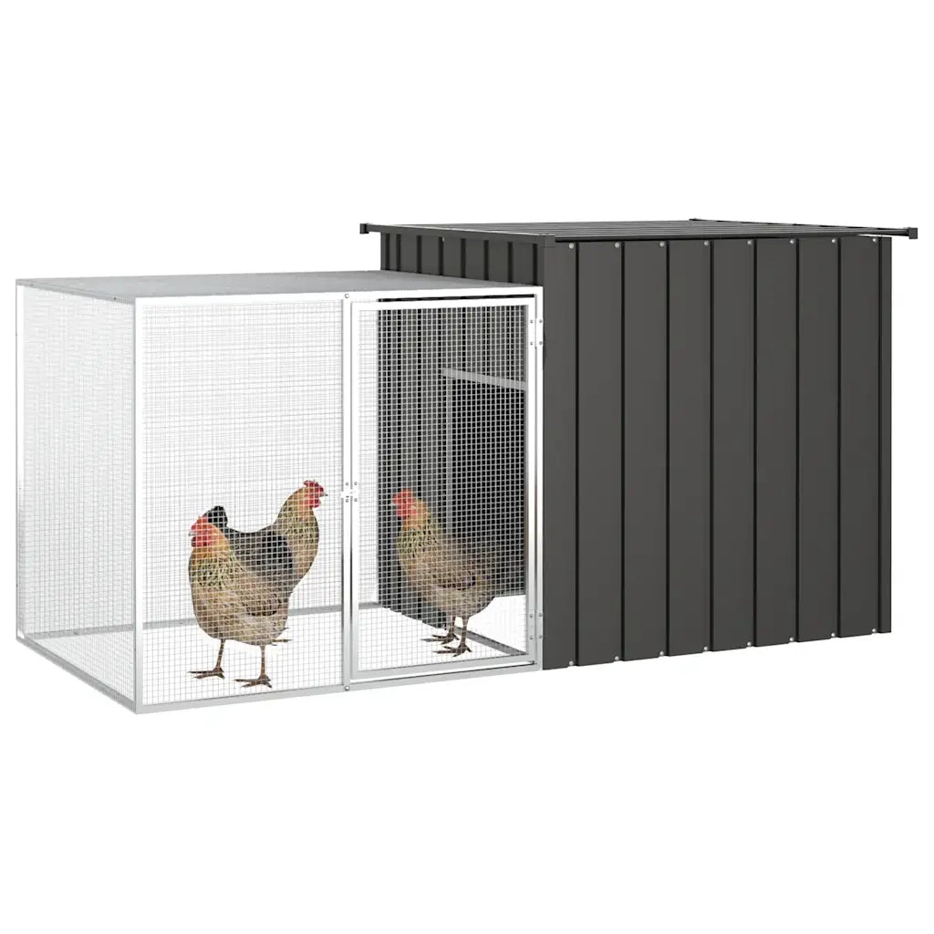 Gabbia per Polli Antracite 200x91x100 cm Acciaio Zincato cod mxl 41440