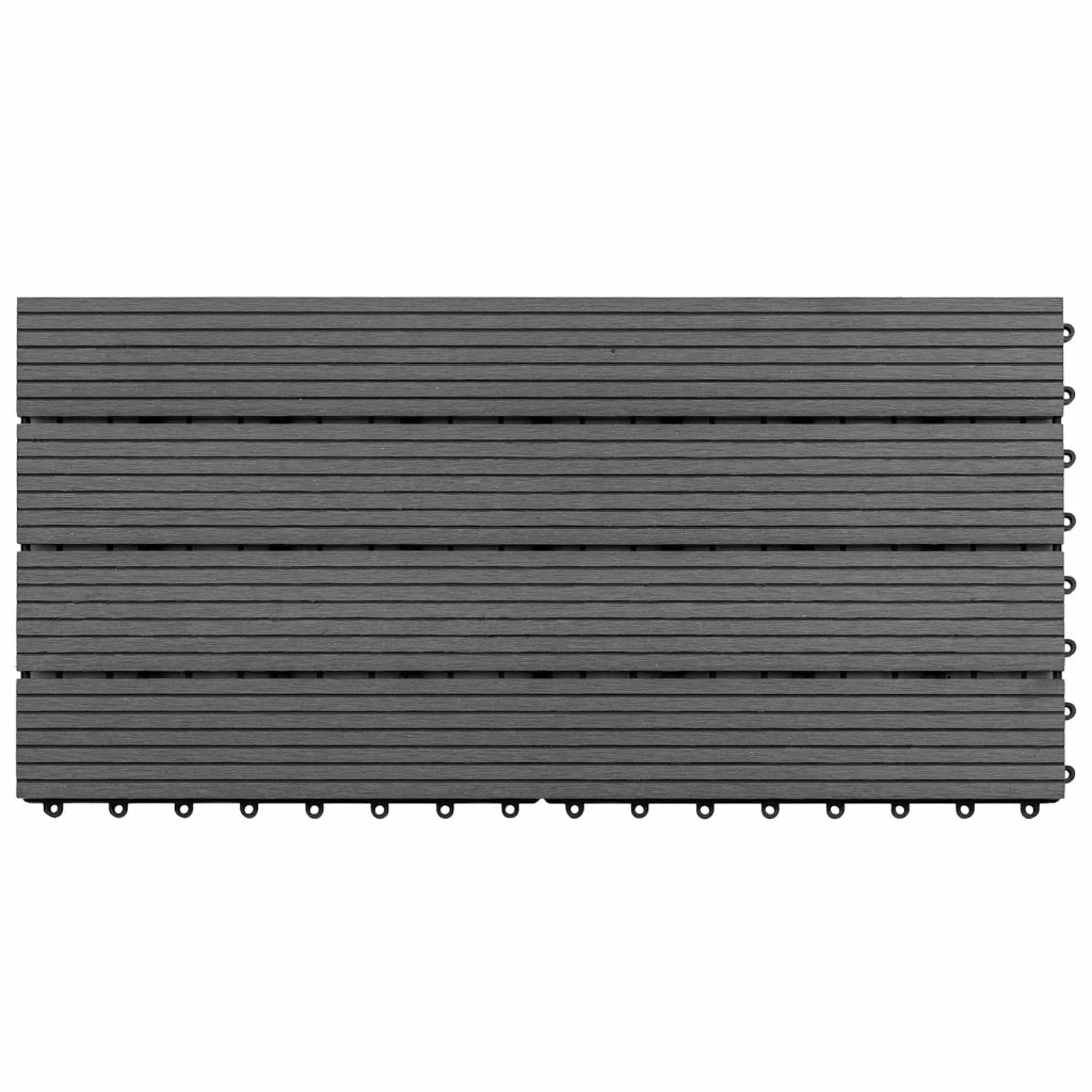 Piastrella per Decking 6 pz Grigio 60 x 30 cm WPC CFW2730106