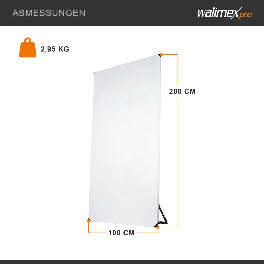 5-in-1 Pannello riflettente 100 x 200 cm, riflettore fotografico con 5 caratteristiche di luce nero, bianco, oro, argento, traslucido, ideale per studio fotografico