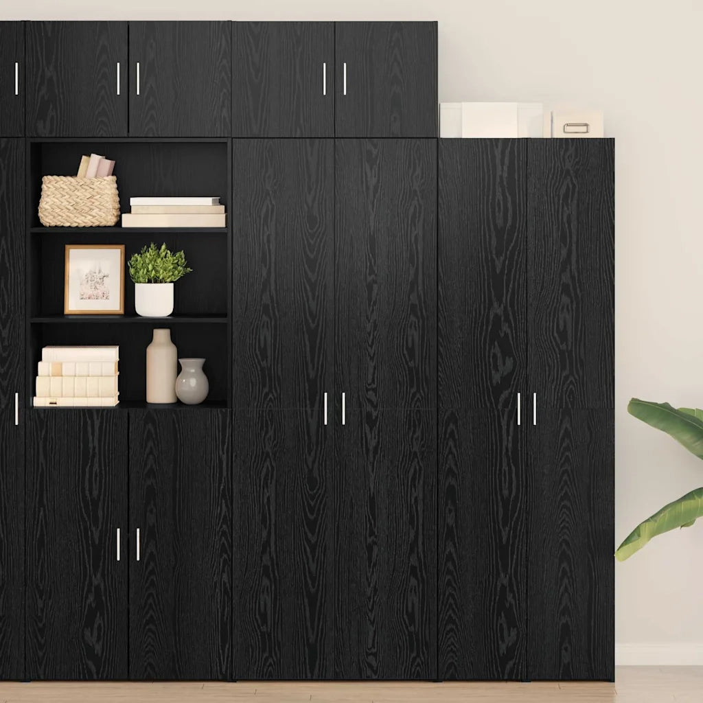 Armadio 3 pz Rovere Nero CFW4928934