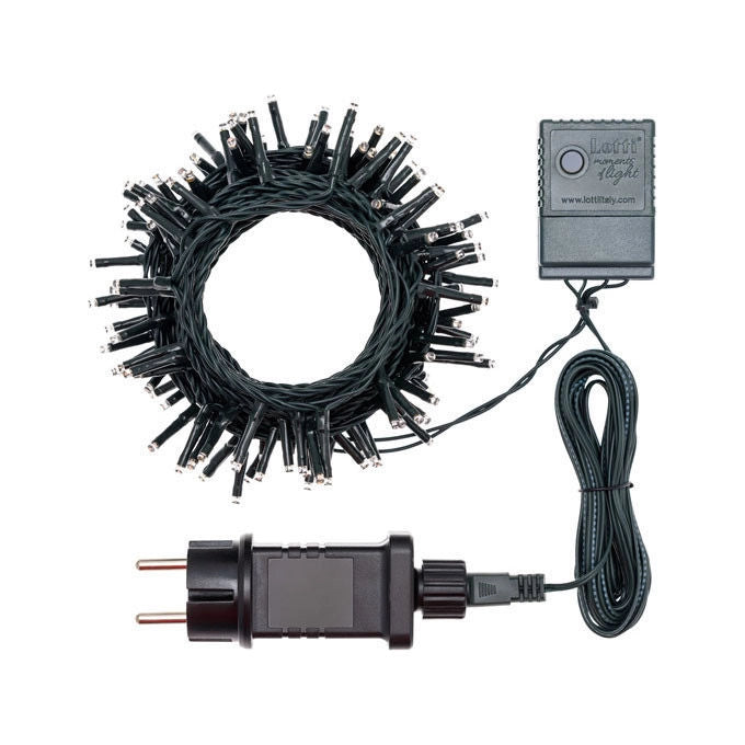 Catena 17 m, 240 miniled Bianco freddo, con memory controller, cavo verde, addobbi natalizi, catene luci per albero di Natale, decorazione luminosa