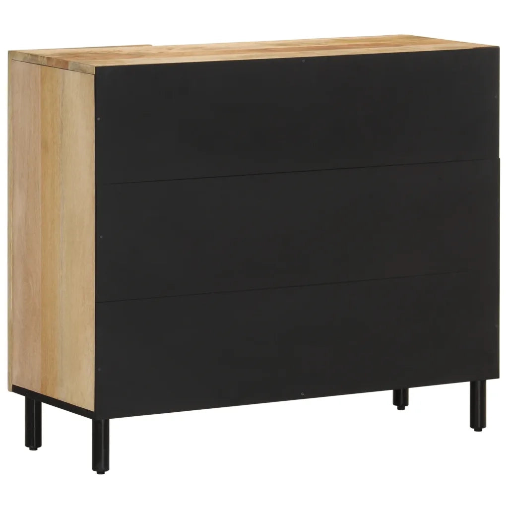 Credenza | Madia | Buffet da pranzo | Armadio da pranzo 90x33x75 cm in Legno Massello di Mango