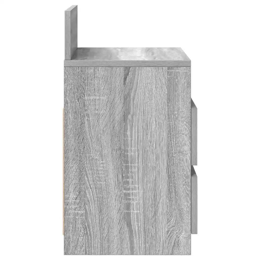 Comodini 2 pz con 2 Cassetti Grigio Sonoma 40x33x60 cm