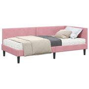 Letto singolo | Letto per adulti | Struttura Letto Angolare con Materasso 2 pcs Grigio Velluto
