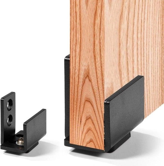 Porta di garage adattabile fissata al muro con guida del pavimento clip - inclusa la viti.