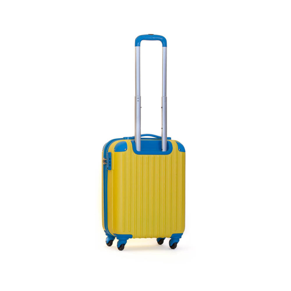 Trolley Valigia Rigido Bagaglio a Mano in ABS 4 TSA Ruote Ravizzoni Luna Giallo