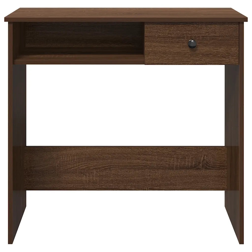 Scrivania Rovere Marrone 80x40x75 cm in Legno Multistrato