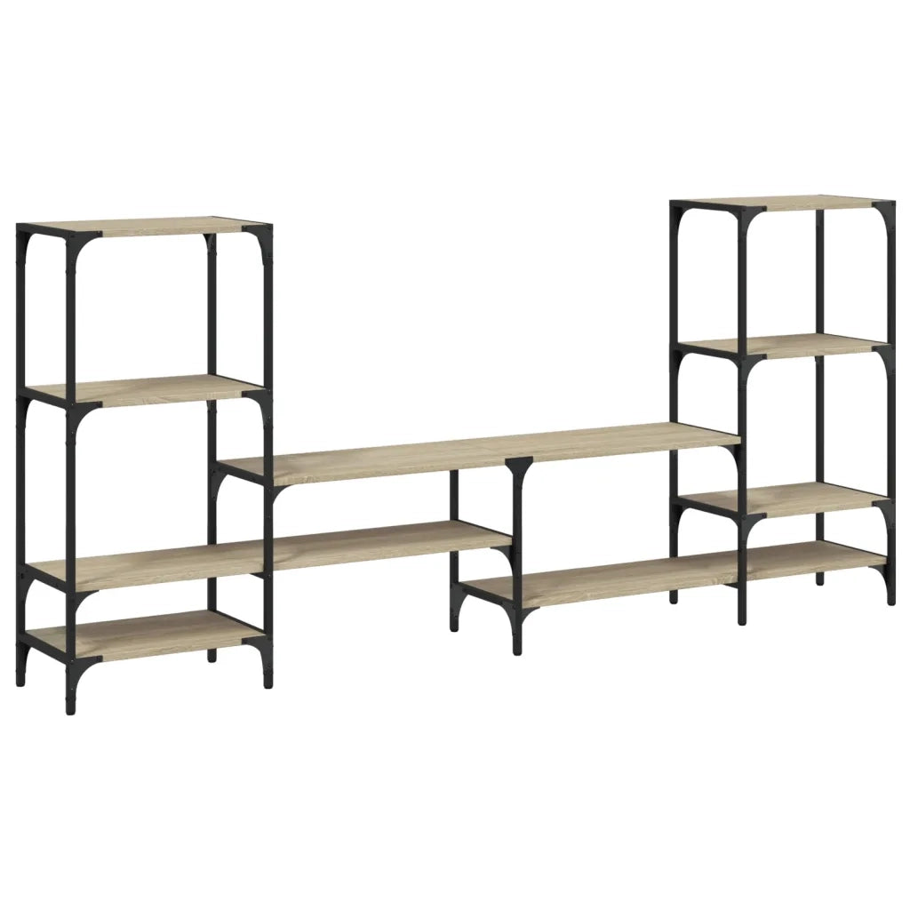 Mobile Porta TV-Mobile per TV-Credenza TV Rovere Sonoma 206,5x28,5x95cm Legno Multistrato