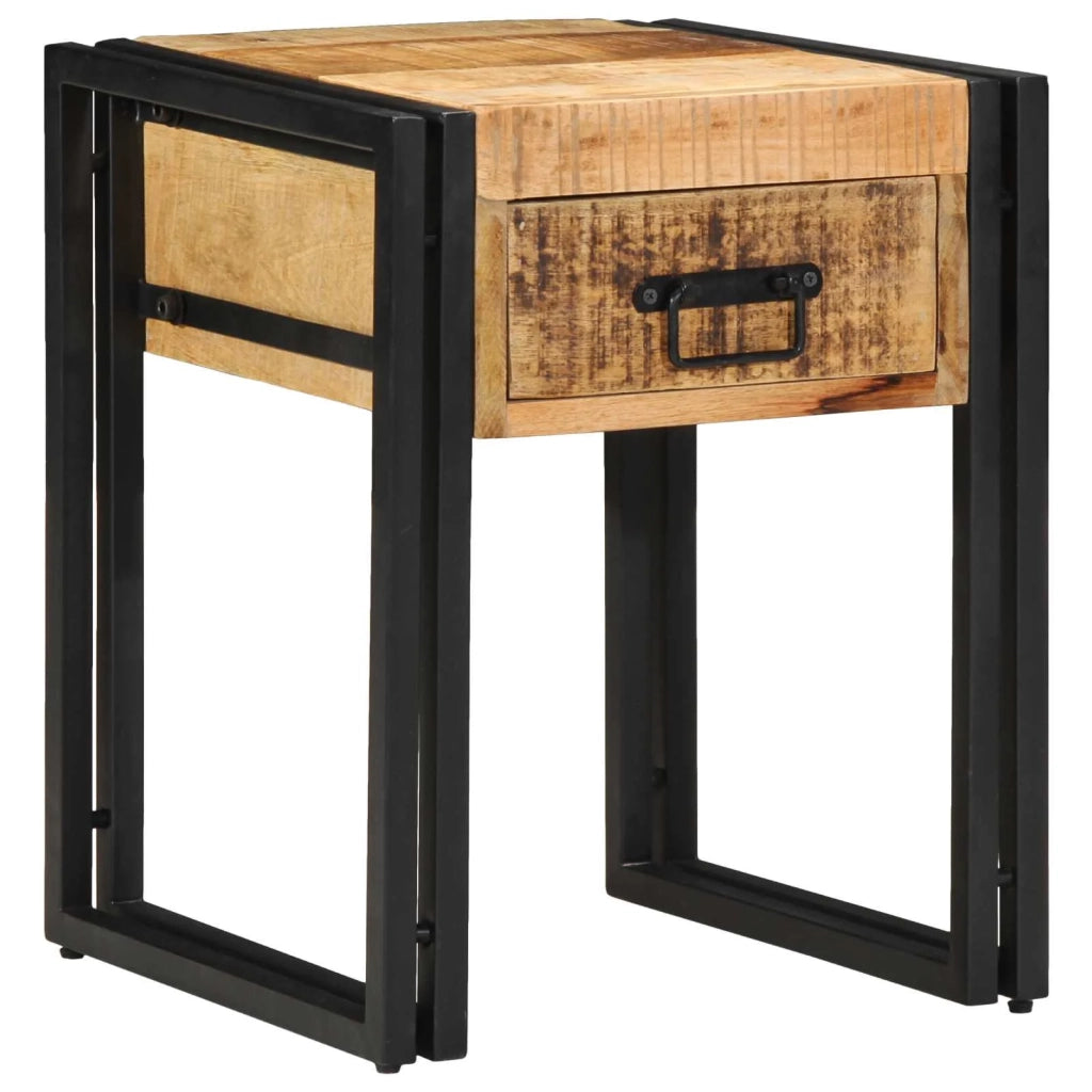 Tavolino Marrone e Nero 40 x 40 x 50 cm Legno di mango massello 4016712
