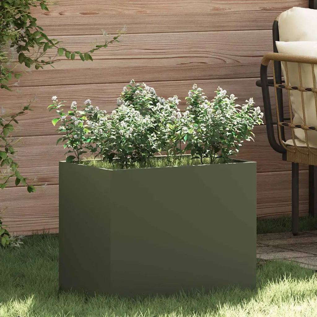 Vaso da giardino-Fioriera Esterno-Contenitore per Piante Oliver verde 50 x 32 x 40 cm