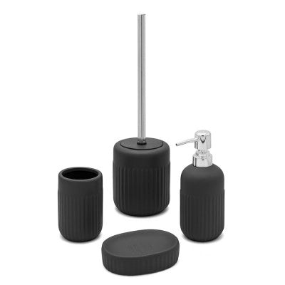 Scopino bagno da appoggio nero in ceramica Cup