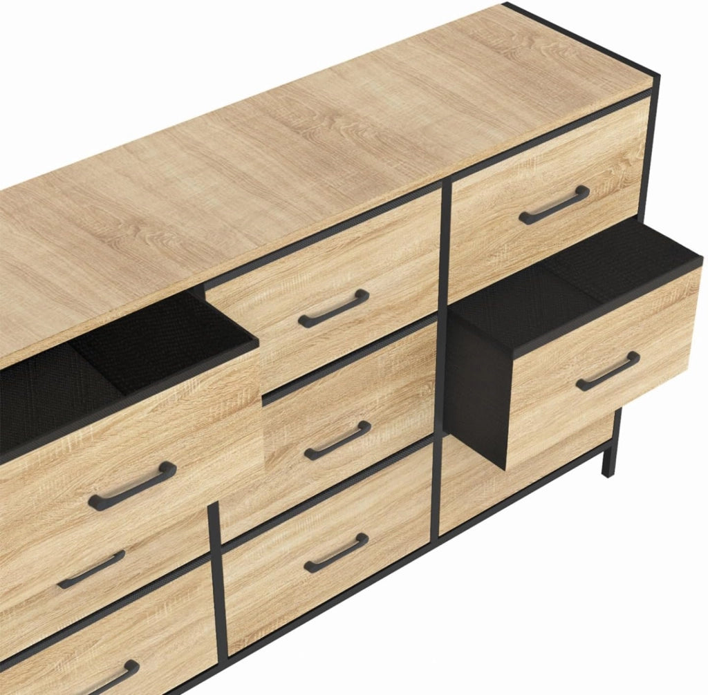 Baúl de tela de 9 cajones UTAH 115 CM mueble de almacenaje