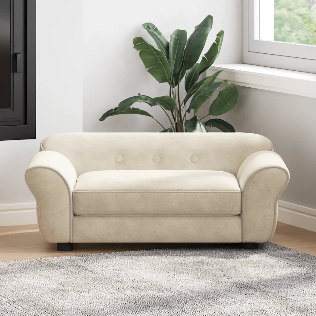 Divano per Cani Crema 72x45x30 cm in Peluche CFW4666256
