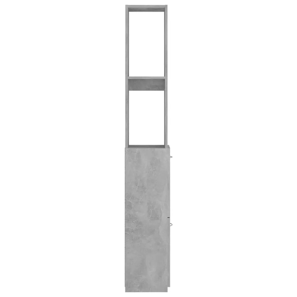 Armadio da Bagno Grigio Cemento 25x25x170 cm in Truciolato cod mxl 11781