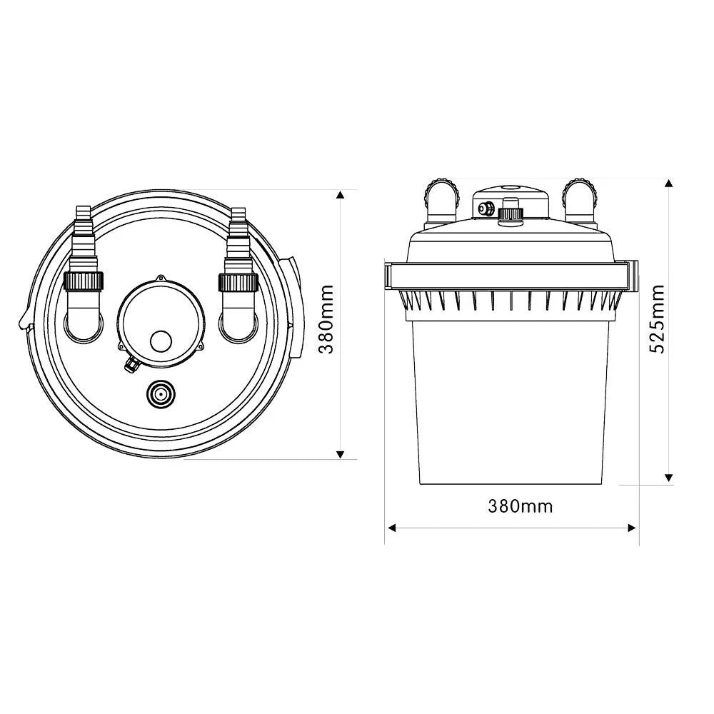 Sterilizzatore per filtro a pressione UVC da 11 watt per stagni fino a 12.000 litri 16_0001954