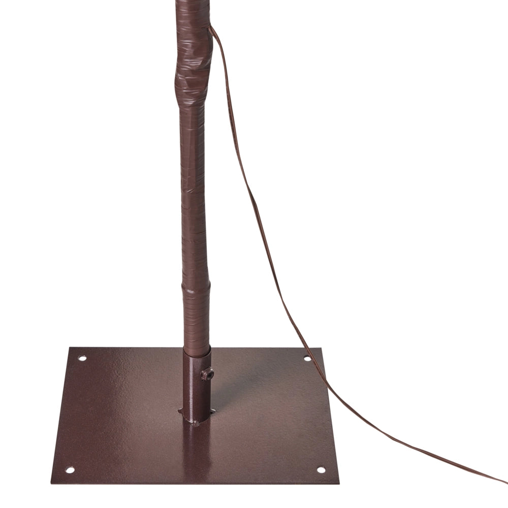 Albero di Natale Artificiale Marrone PE 150 cm Luci LED 9 tipi Christmas Vibe Moderno Outdoor & Indoor