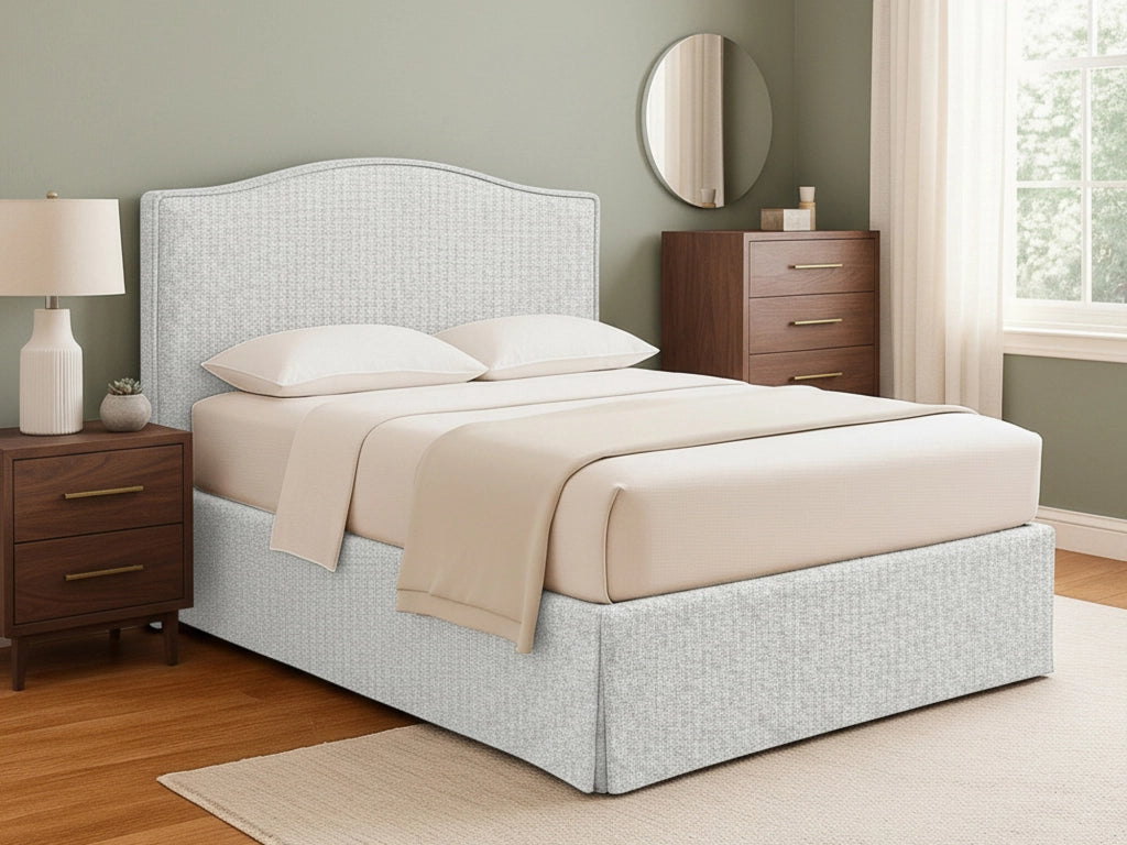 Morley, Letto Matrimoniale Sfoderabile Made in Italy, Grigio Chiaro