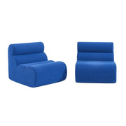 Divano modulare tessuto, 2 posti, blu elettrico