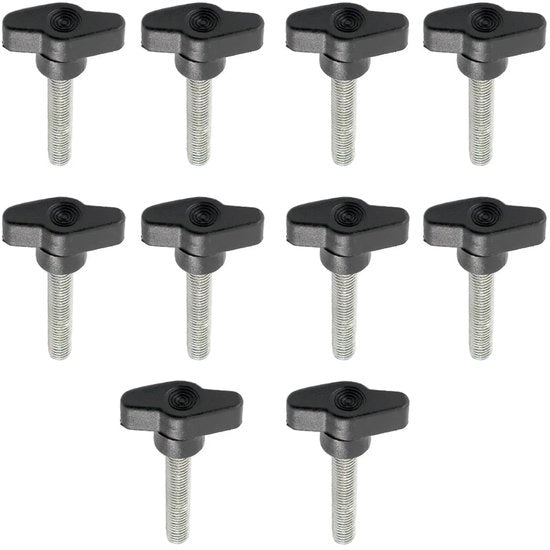 Maniglie a vite a 10 pezzi - T forma - Materiale in acciaio inossidabile di alta qualità - Anticorrosione - Resina durevole - Diametro 36mm - Maniglie a vite