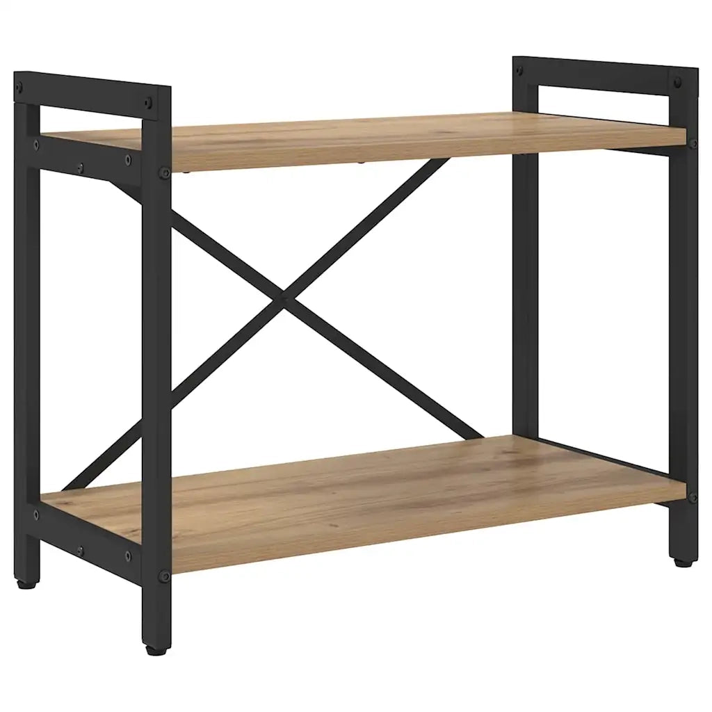 Libreria-Scaffale per Libri-Mobile di Stoccaggio Rovere artigianale 60 x 30 x 50 cm Legno multistrato
