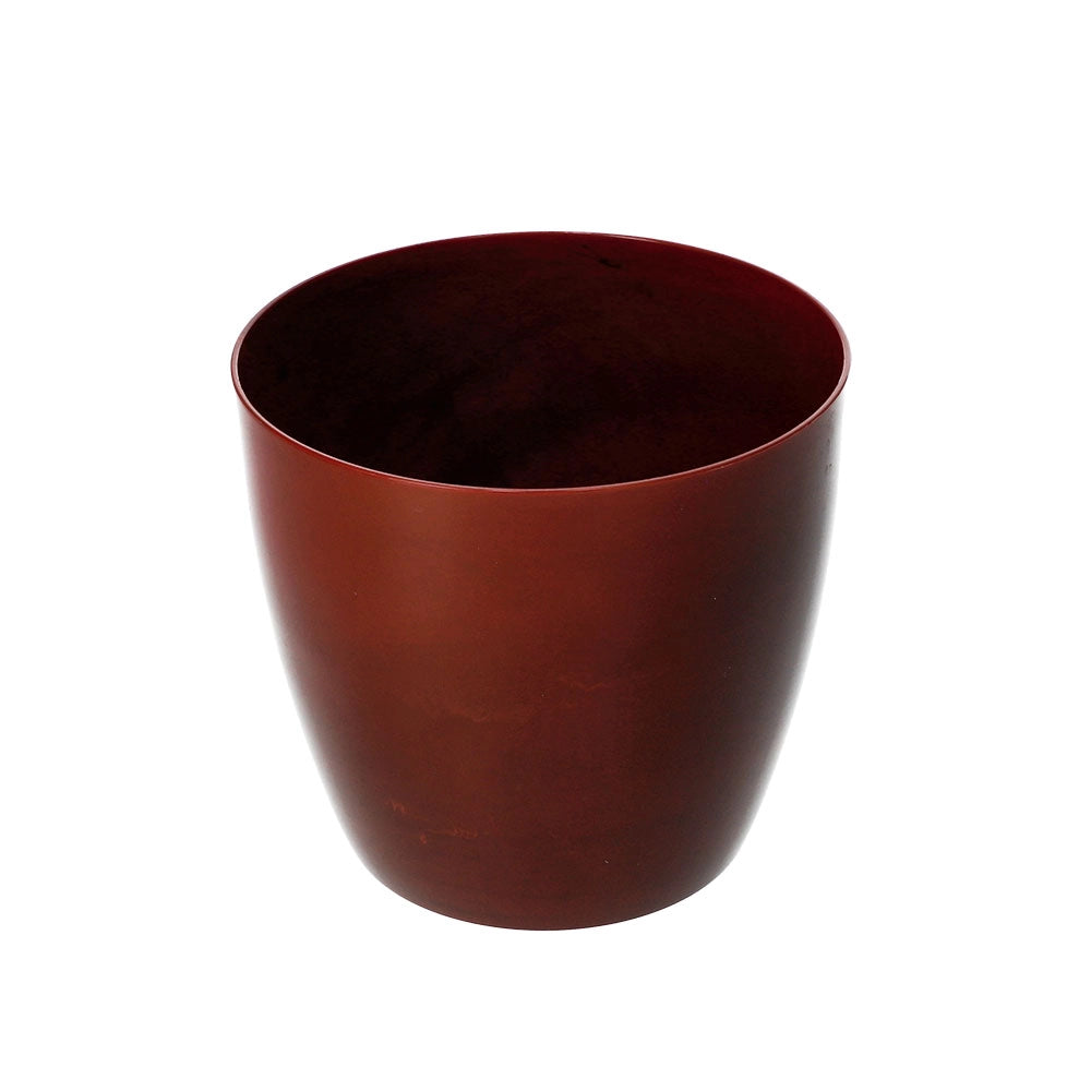 Vaso da fiori KADAX rotondo da 12 cm per soggiorno, effetto marmo rosso.