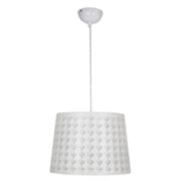 Lampada a sospensione Candellux Orlando bianca Ø35 E27