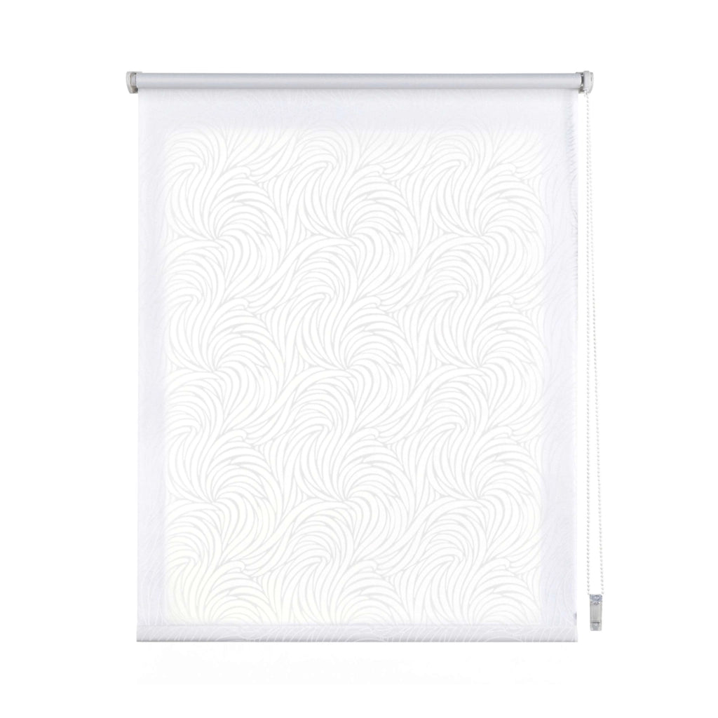 Tenda a rullo filtrante fantasia Bianco Onde 150x180 cm