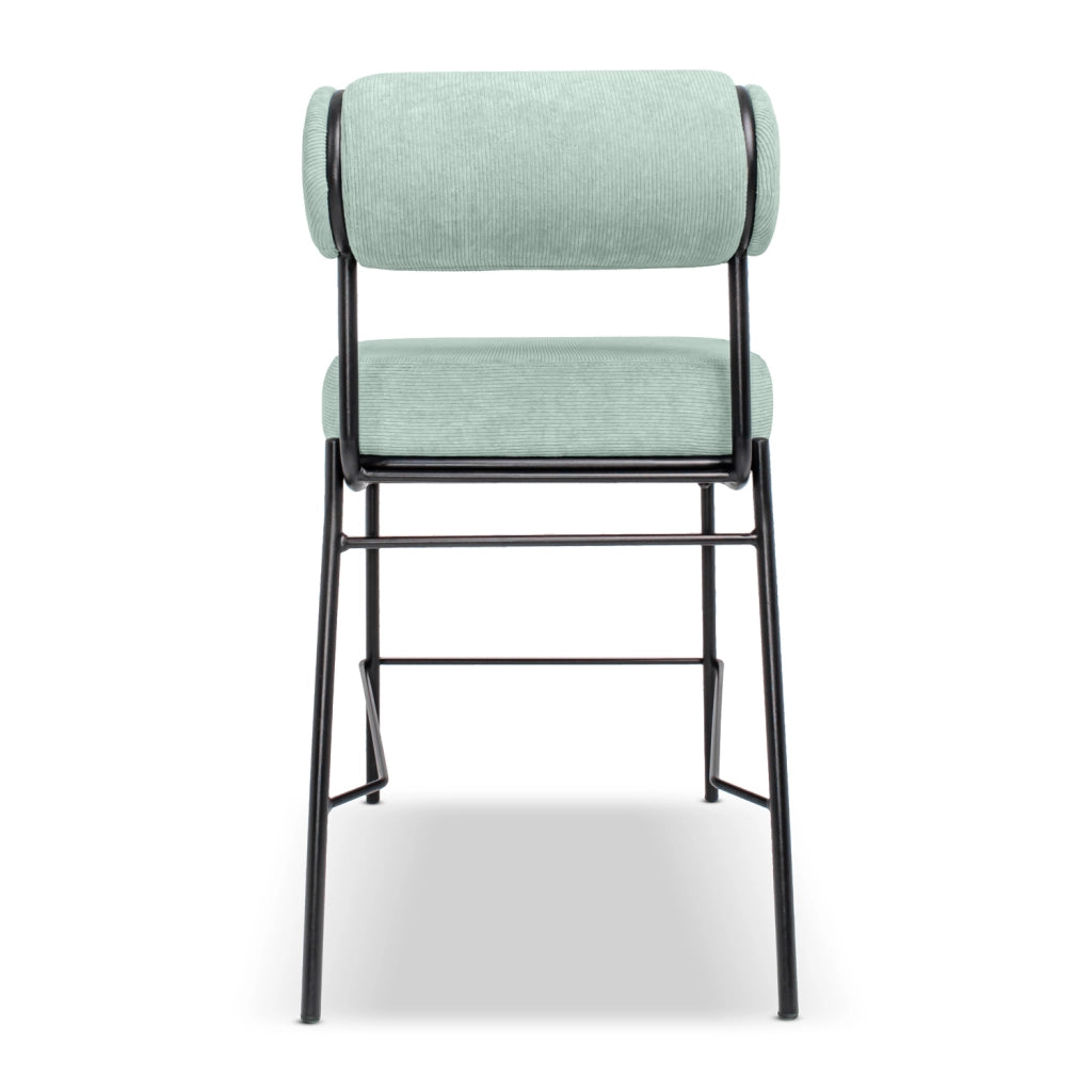 Sapporo - Set di 2 sgabelli di design in metallo e velluto a coste