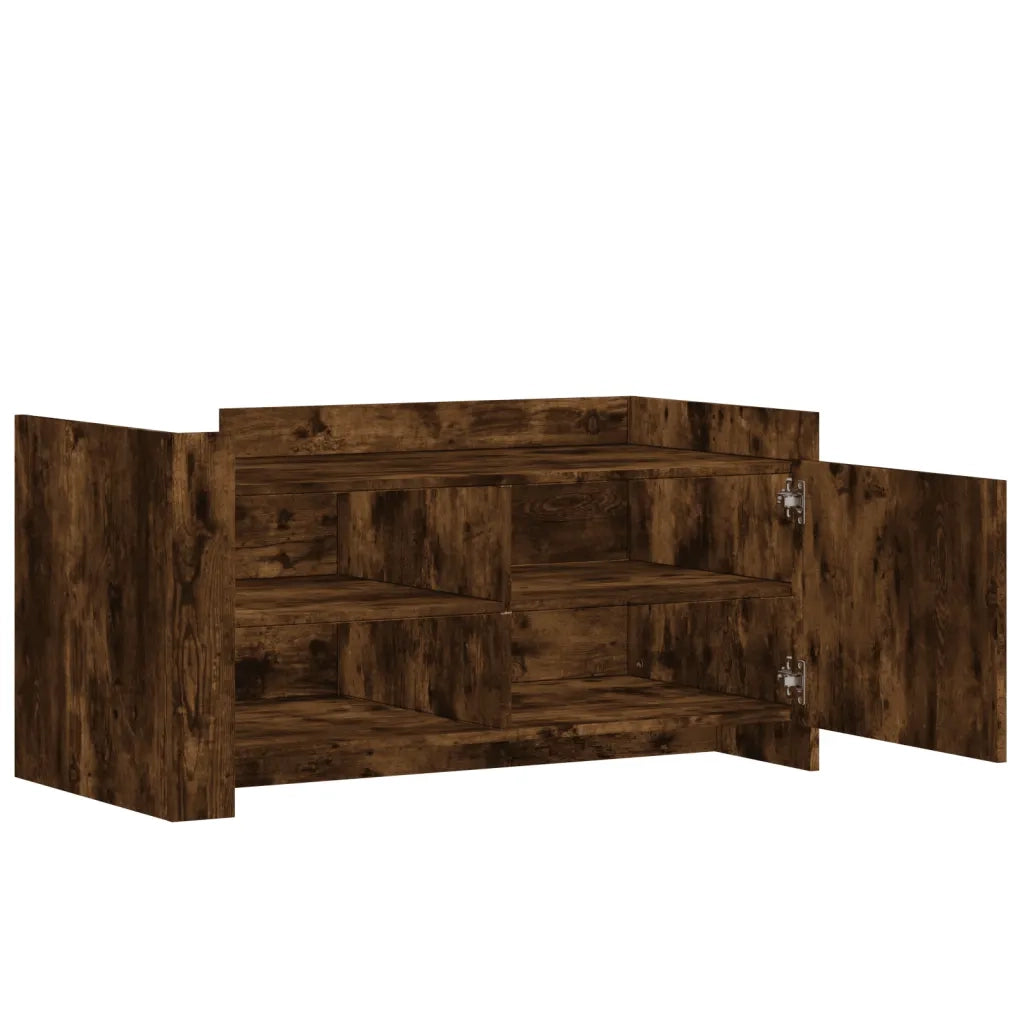 Tavolino Salotto Rovere Fumo 100x50x50 cm in Legno Multistrato 848364