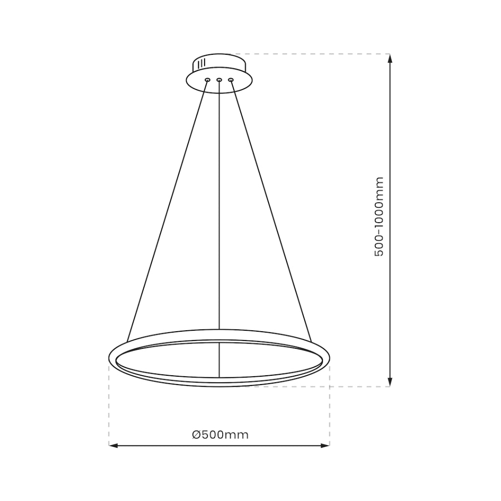 Lampada a sospensione LED HOOP Ø50 cromo 27W 4000K