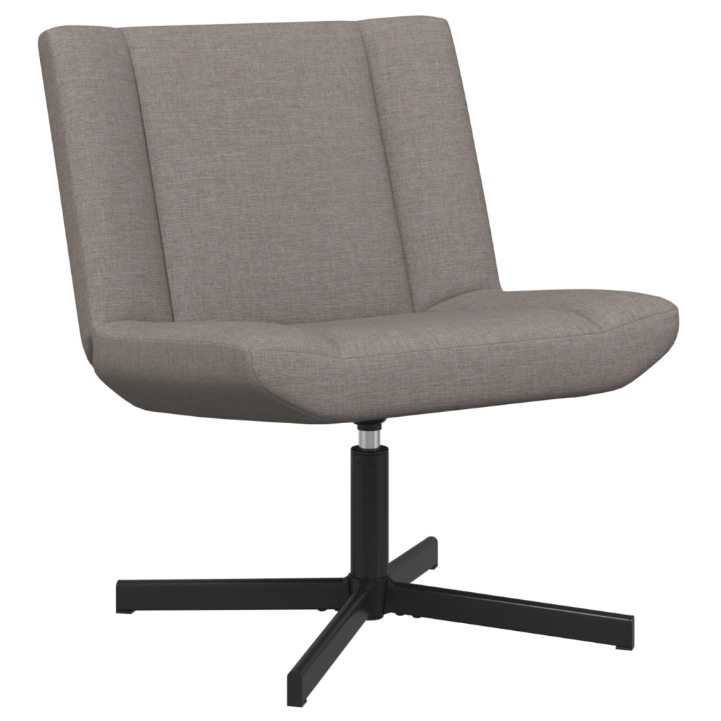 Sedia d'Accent Tortora Tessuto, Base in Metallo Standard