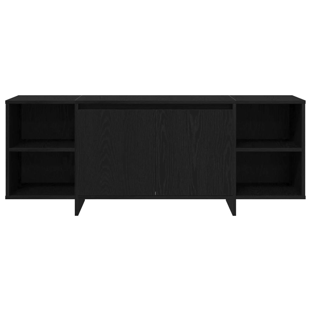 Mobile TV 130 x 35 x 50 cm Rovere Nero Legno ingegnerizzato 862710