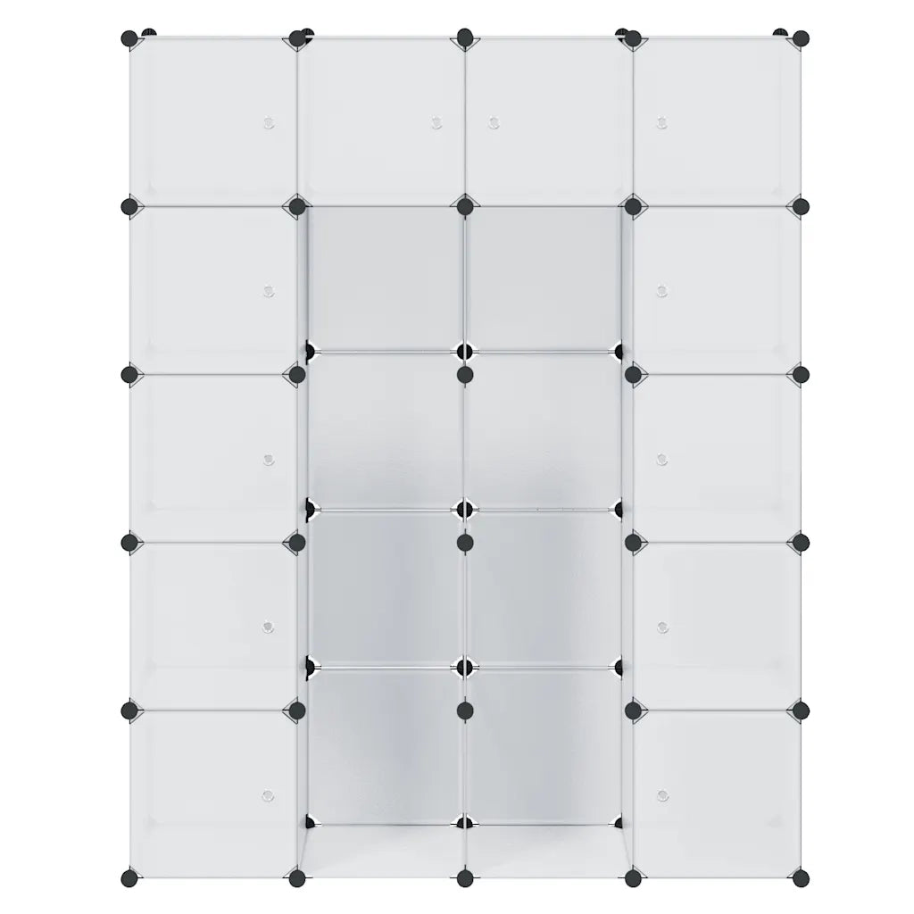 Armadietto Modulare con 14 Scomparti Bianco 37x146x180,5 cm cod mxl 73539