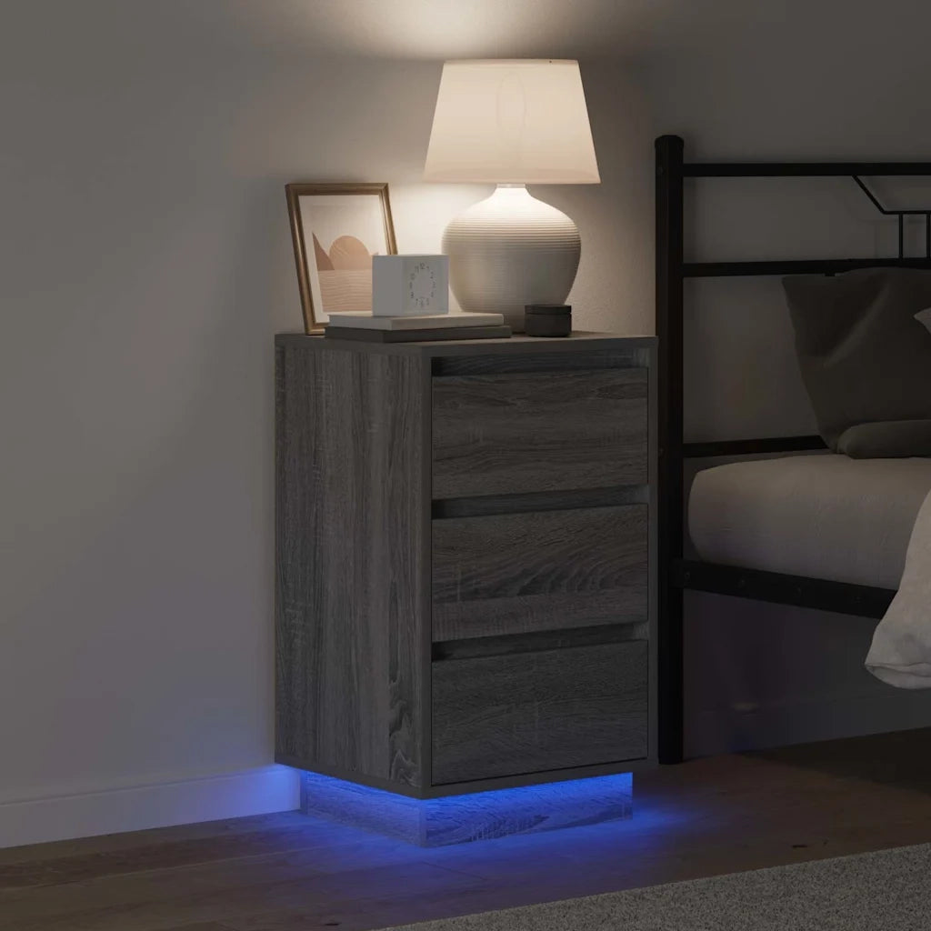 Comodino | Armadio da Notte | Mobiletto da notte Grigio 39 x 34,5 x 65 cm Legno multistrato