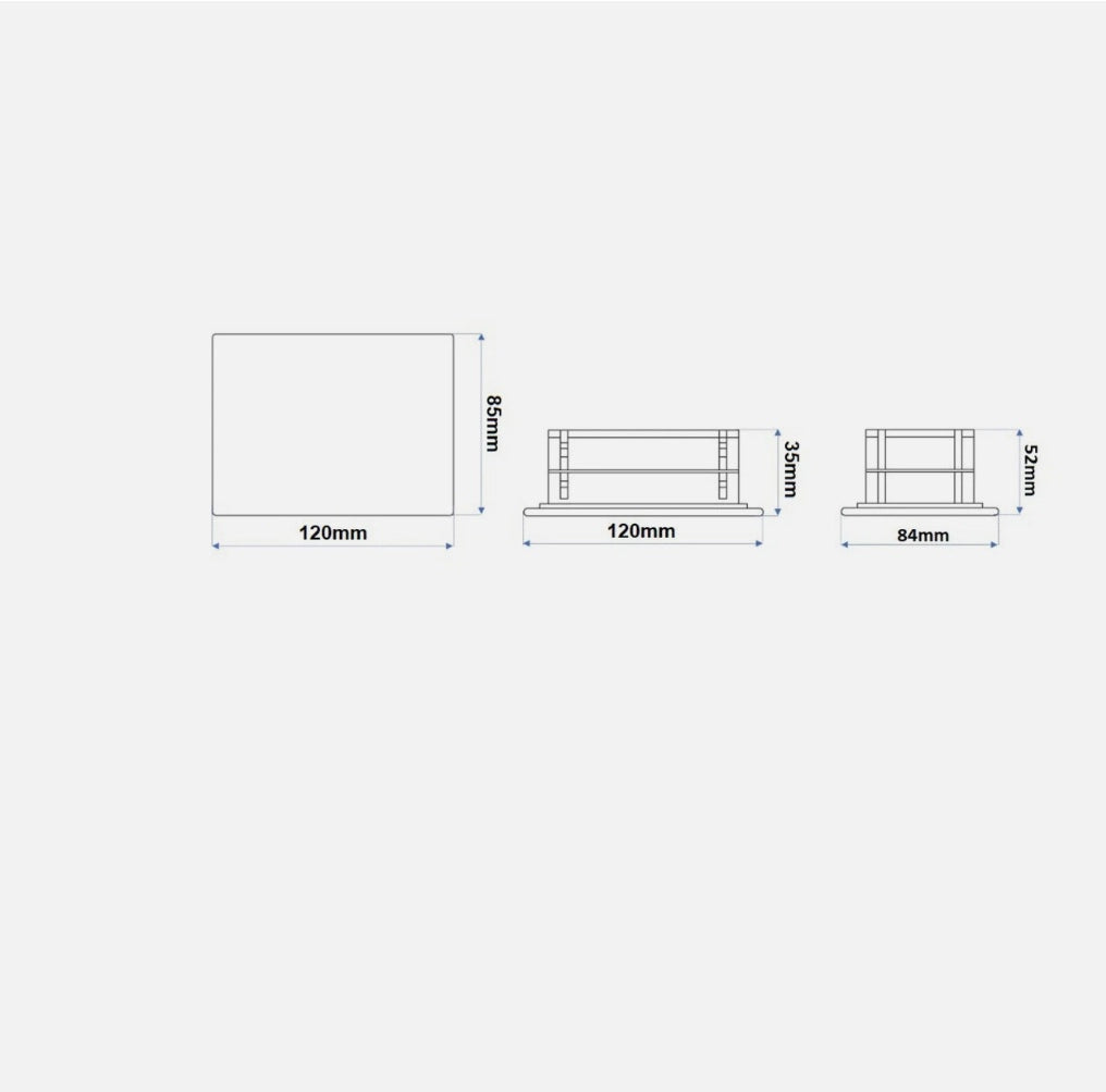Kit 9 faretti segnapasso a LED Nero da incasso 503 in vetro IP65 CCT 3 colori 4W luce scale parete interno esterno